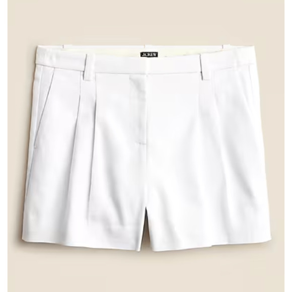 J Crew Lucia Shorts 0 White NWT Stretch Linen CI493 J.Crew Travel Resort - Picture 6 of 7